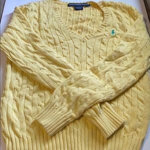 Ralph Lauren Sport V Neck Cable-knit Sweater